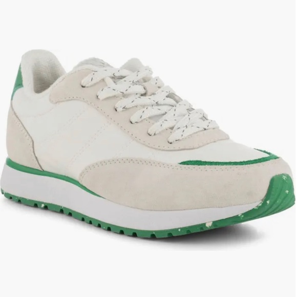 Woden Nellie Soft Sneaker in Basil / White - Picture 2 of 7